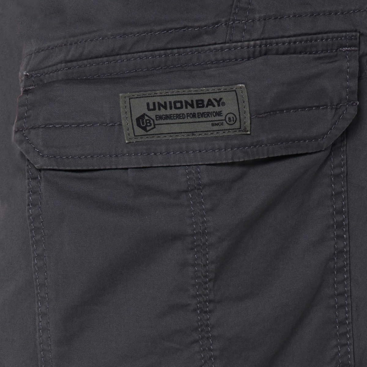 UNIONBAY Mens Flex Waist Lightweight Cargo Shorts (as1, Numeric, Numeric_42, Regular, Regular, Gray)