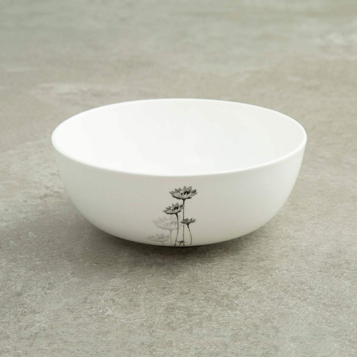 Buy Home Centre Floral Print Bone China Serving Bowl White Online at
