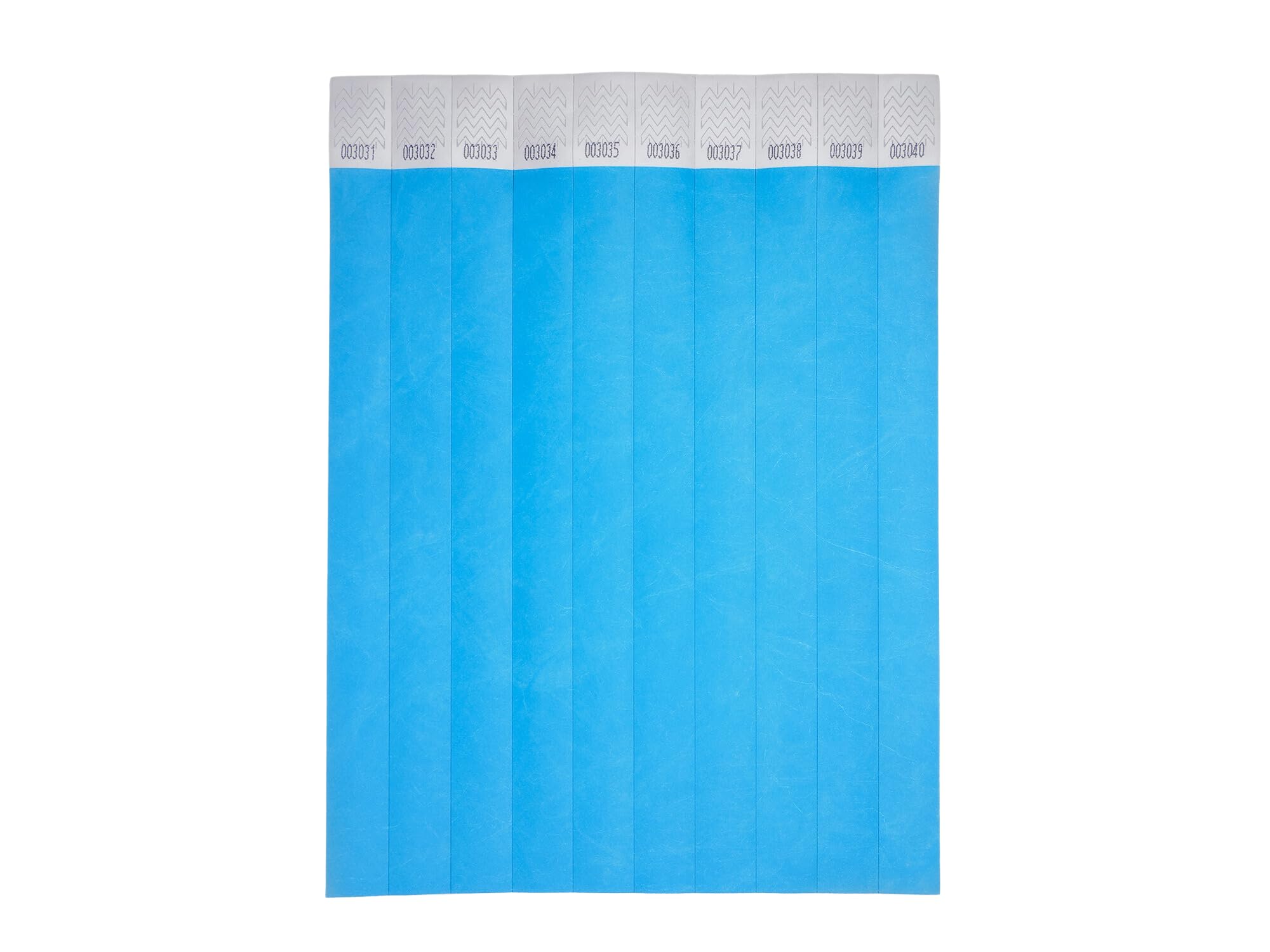 Avery España TYVBL-50 Pulseras de identificación de papel Tyvek® resistentes al desgarro - azul fluorescente - 500 piezas
