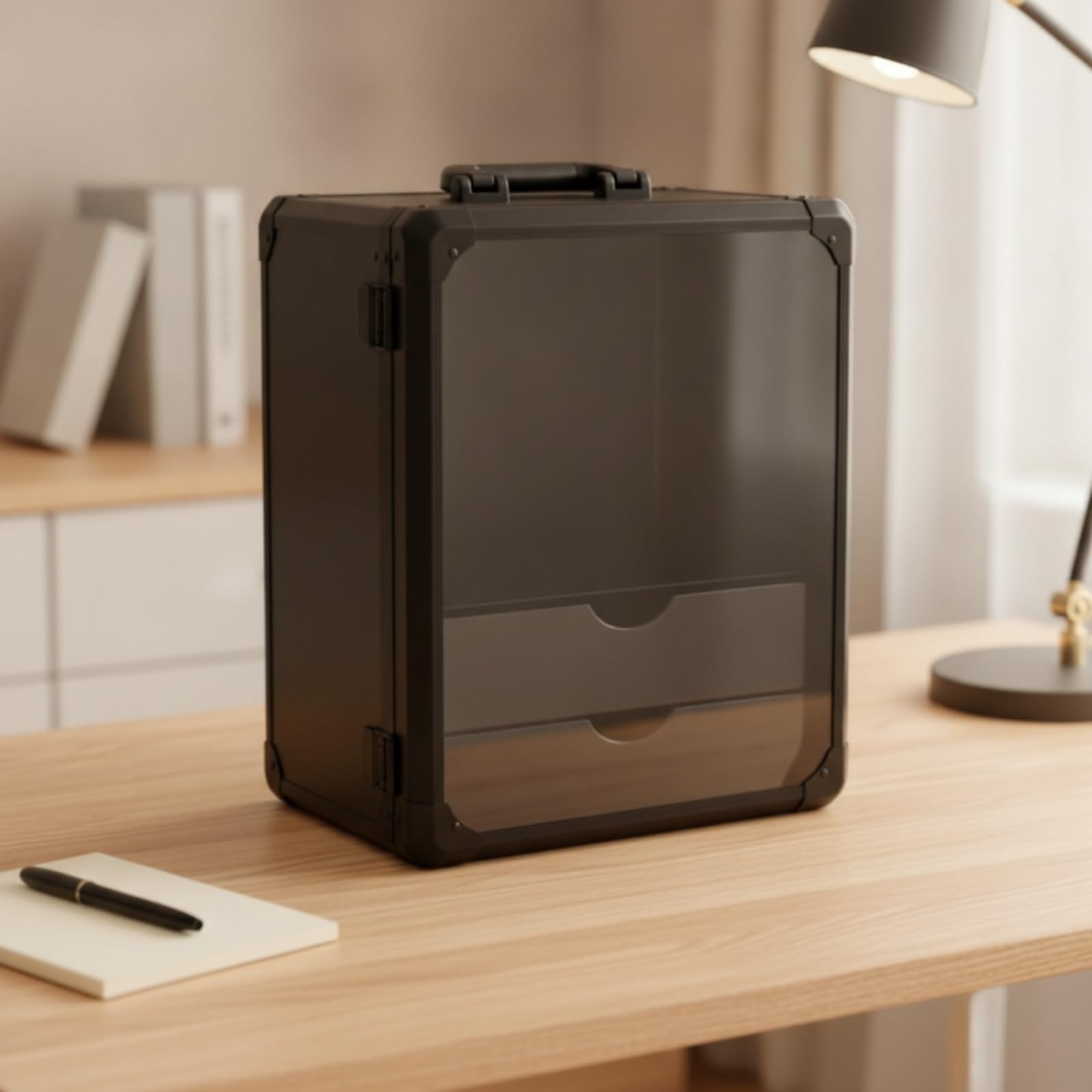 Scatola Espositiva con Maniglia | Portatile, Rigido, Espositore per Action Figure con Chiusura metalliche, Libreria