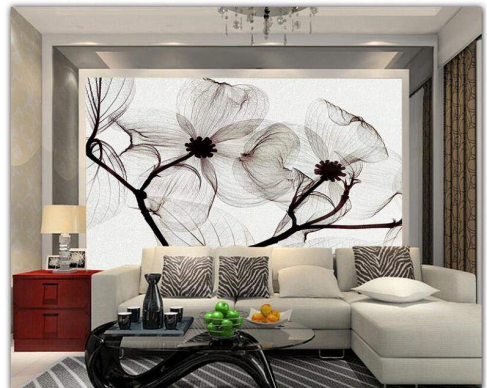 Papier peint 3D violet noir et blanc grand format 350x245 cm