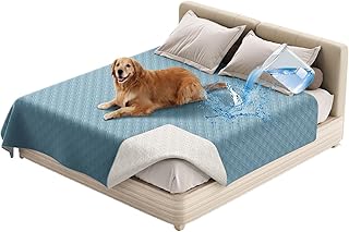 NUNOMO Cobertor impermeável para animais de estimação, colchão impermeável para cães, cobertor para animais de estimação colchão antiderrapante para incontinência capa de sofá impermeável, cobertor impermeável, capa de sofá para cães (173 x 208 cm/68 x 82 polegadas, azul claro)