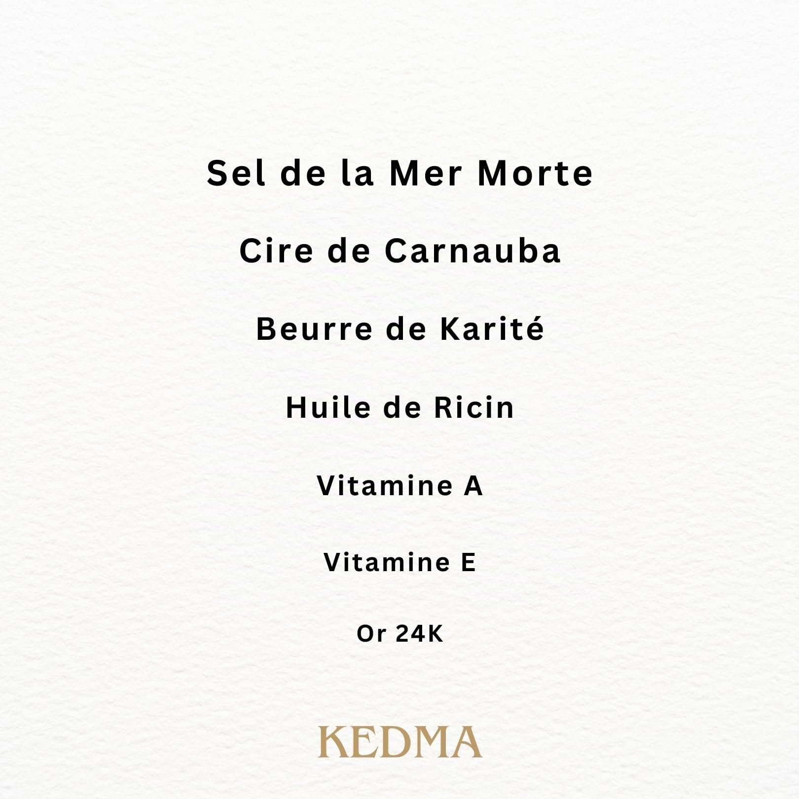 Kedma - Masque Visage à l'Or 24K et Minéraux de la Mer Morte - Régénérant et Éclatant - 120g
