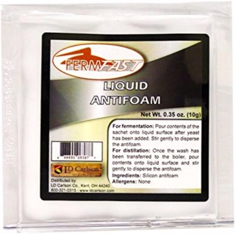 ANTI FOAM LIQUID AGENT FermFast 10g DOSE PACK for Brewers and Moonshiners