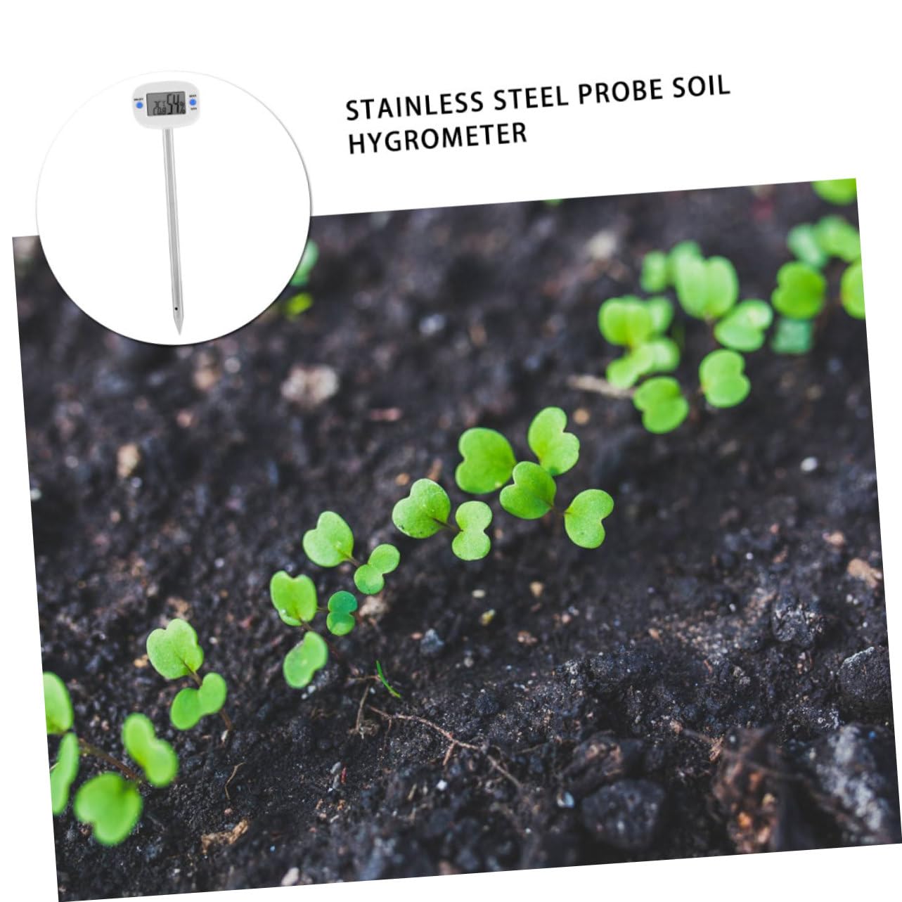 POPETPOP 2pezzi Mini Termometro e Igrometro Per Terreno Tester Di Temperatura e Umidità Per Giardinaggio Strumento Per Controllo Soil Moisture e Soil Testing Per Piante e Orticoltura