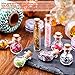 Patelai 50 Pcs Mini Glass Bottles Jars with Cork Stoppers Tiny Cork Glass Bottles Halloween Small Wishing Message Jars DIY Decor for Winter Christmas Party Wedding Baby Shower Favors(Geometric Shape)