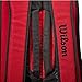 WILSON Clash V2 Super Tour Tennis Racket Bag - Red/Black, Holds up to 6 Rackets
