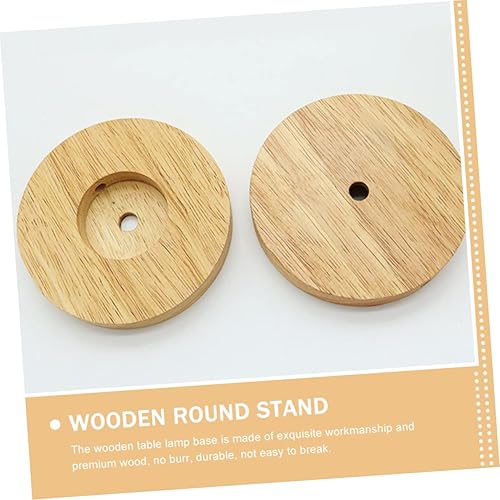 Miniatura 8 de Abaodam 10 Uds Base de iluminación LED Accesorios Cristales Lámpara de mesa Base de madera Luz nocturna Soporte de exhibición de arte Figuras de