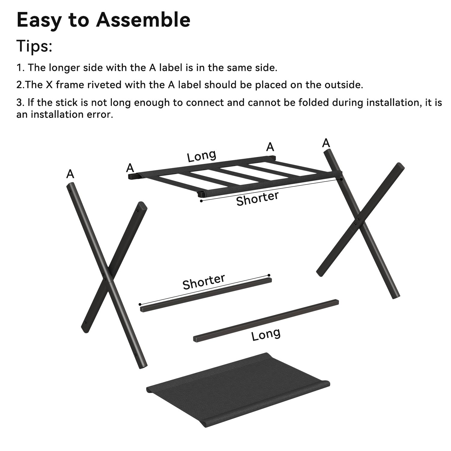 IBUYKE Luggage Rack for All Suitcase Sizes TLR002B