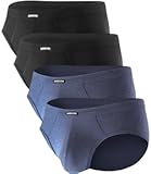 Men&apos;s Tagless Briefs Coverd Waistband Comfort Soft Underwear with Contour Pouch Breathable Underpants&comma; Multipacks