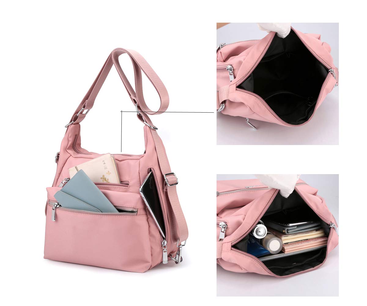Rucksack Tasche Damen 3 in 1 Handtasche Schultertasche Stilvolle Multifunktionale Umhängetaschen für Reise Outdoor Alltag Schule Einkauf Schwarz