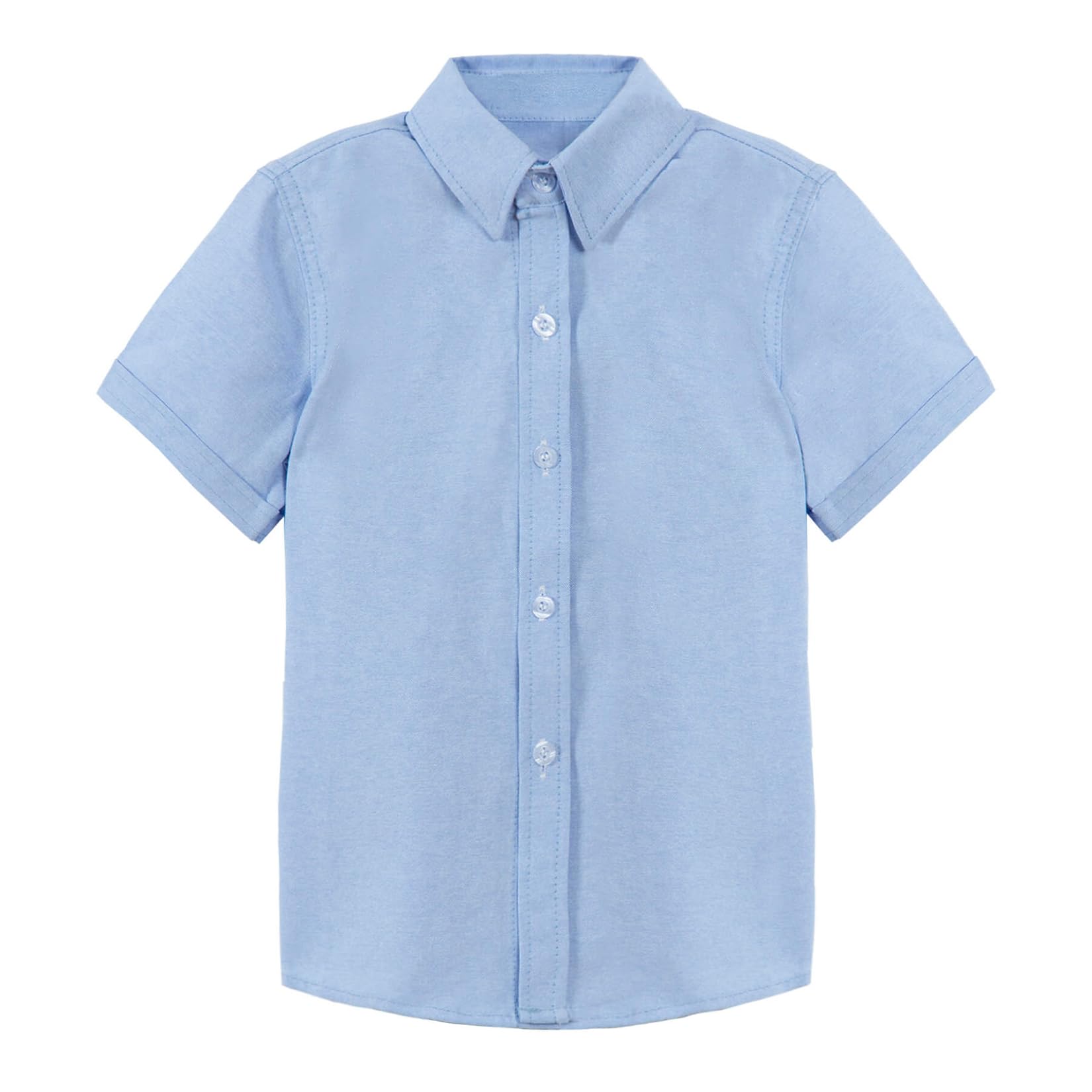 Mud Kingdom Boys Shirt Short Sleeve Oxford Summer Fashion Casual Button-Down Plain Shirts