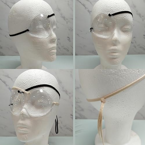 Miniatura 9 de AMZVIO 2 protectores de ojos para después de la cirugía de cataratas, parche de plástico duro transparente con correa elástica extendida más larga y