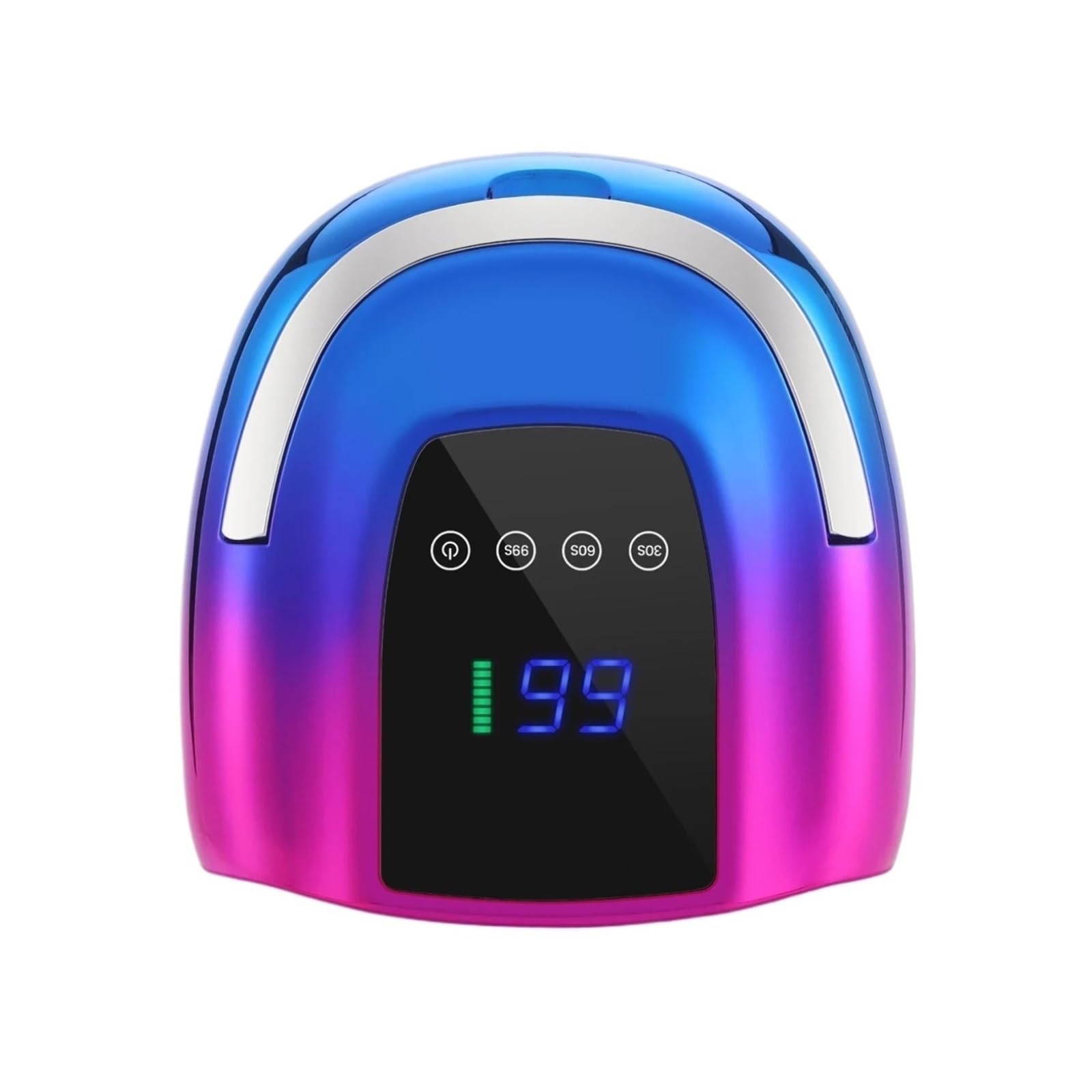 Lampa utwardzająca, lampa UV do paznokci 48 LED z ekranem LCD do utwardzania narzędzi żelowych, przenośna lampa utwardzająca UV (biała) (kolorowa 1)