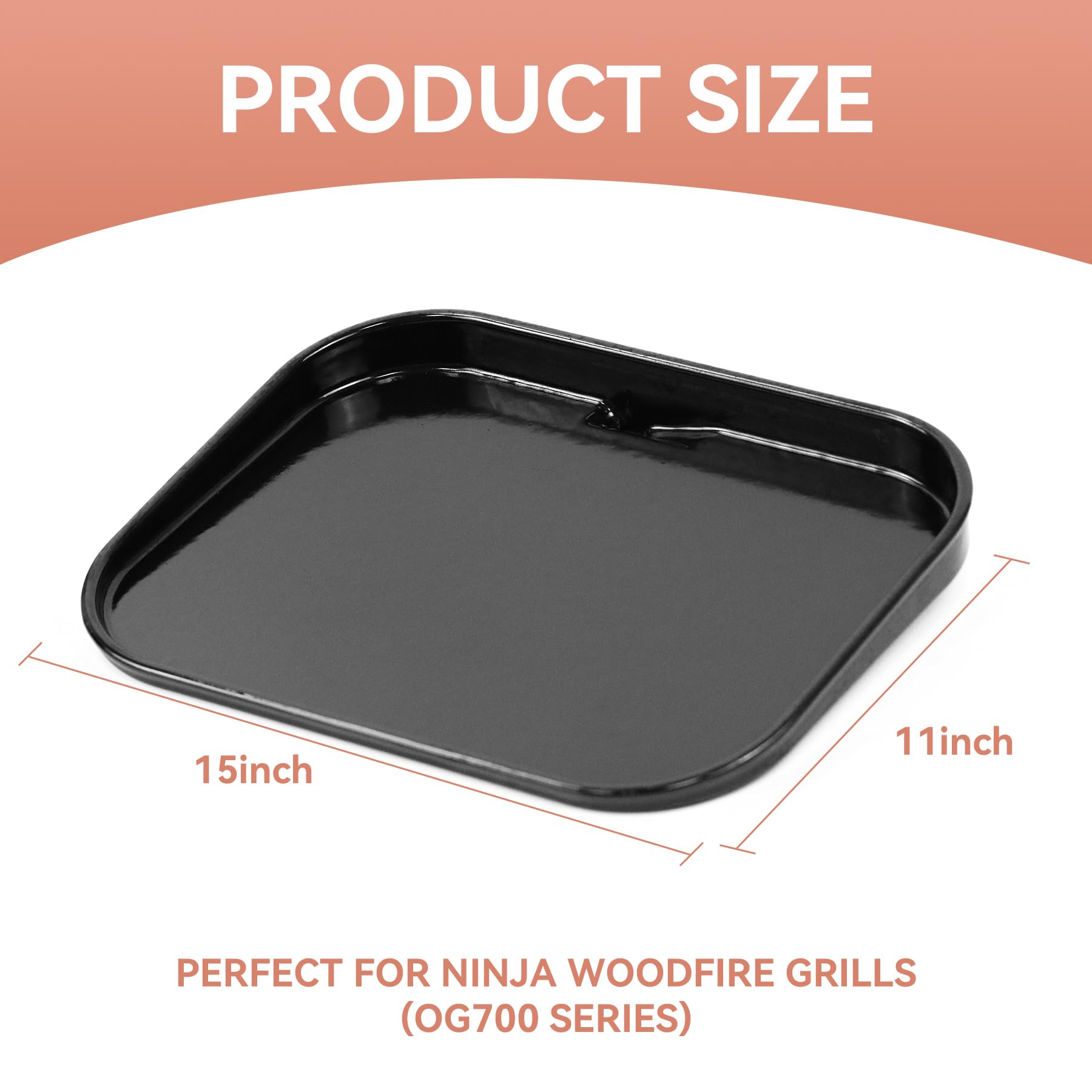Gcostar Cast Iron Cooking Griddle for Ninja Woodfire Grills (OG700 Series), Non-Stick Flat Grill Griddle Pan