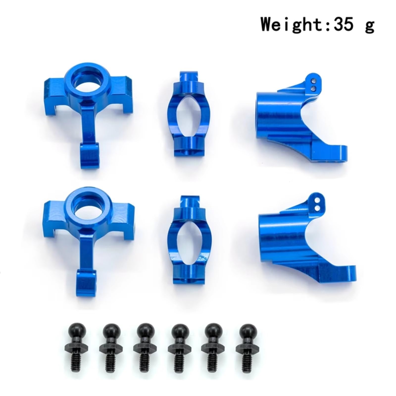 Accesorios Coches RC Compatible con TRAX4 para LaTx para Teton para Desert 1/18 RC Coche Bloques De Ruedas De Aluminio C-Hubs Bloque De Dirección Portaejes Conjunto De Tazas(Blue)