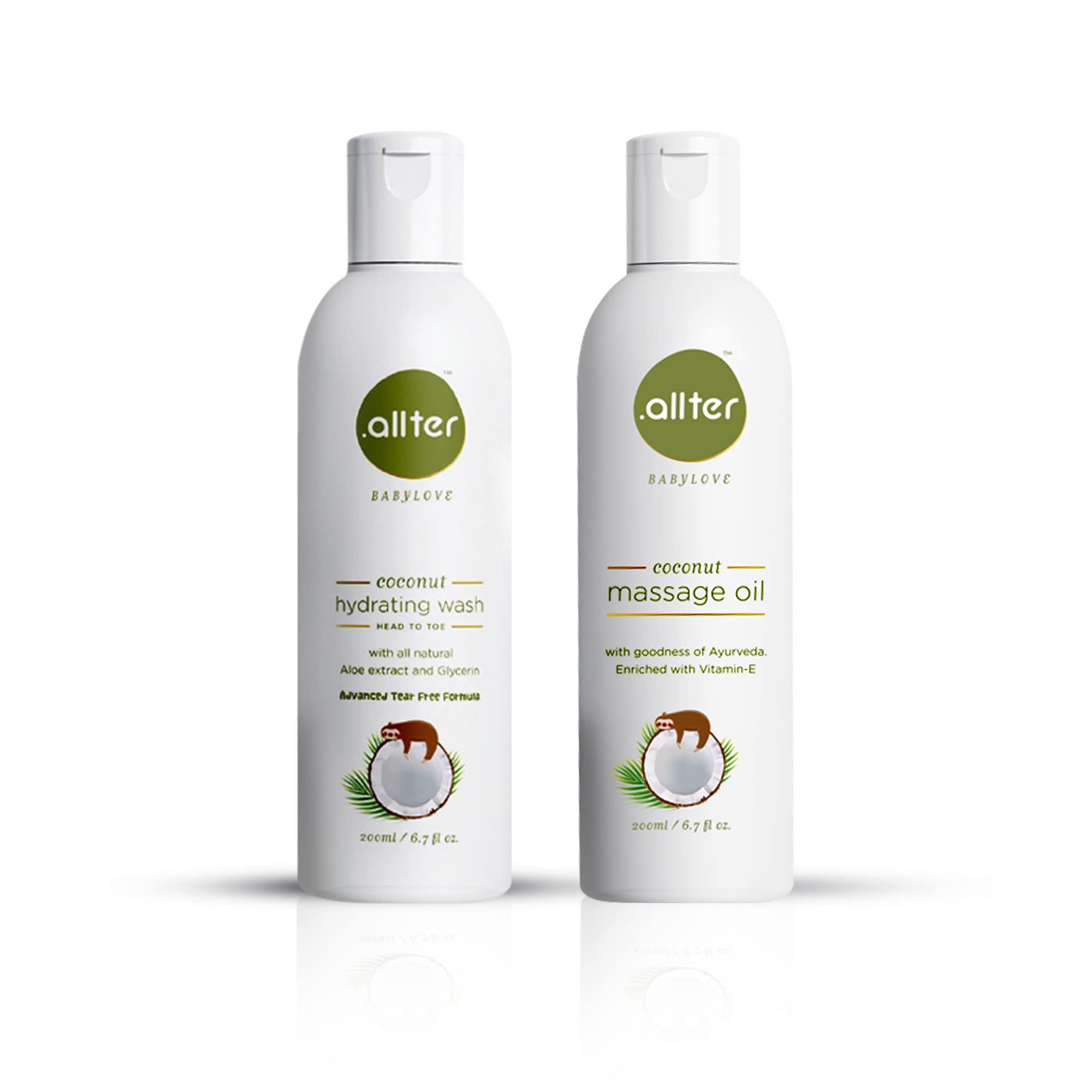 Allter Coconut Massage Oil + Allter Coconut Hydrating Wash