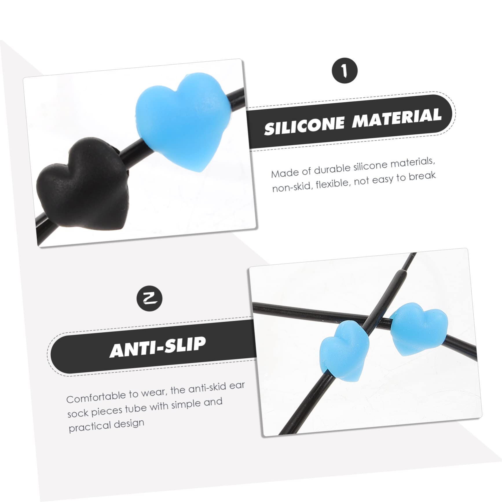 TOVINANNA 20 Pairs Glasses Ear Holders Anti Slip Glasses Ear Grip Glasses Retainers for Adults Boys and Girls Fashion Eyewear Toppers