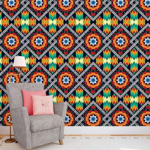 Image of DECOR PRODUCTION Self Adhesive Wallpaper Wall Sticker for Home Decor, Living Room, Bedroom, Hall, Kids Room, Play Room (PVC Vinyl, Water Proof 10 sq.ft) 16x90 Inches Each Strip