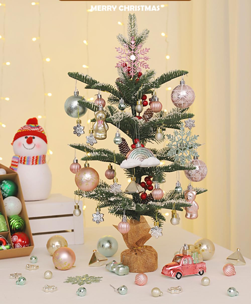 Christbaumkugeln, 70 Stück, Christbaumschmuck for Aufhängen for Hauspartys und Feiertage(45 Red Candies)