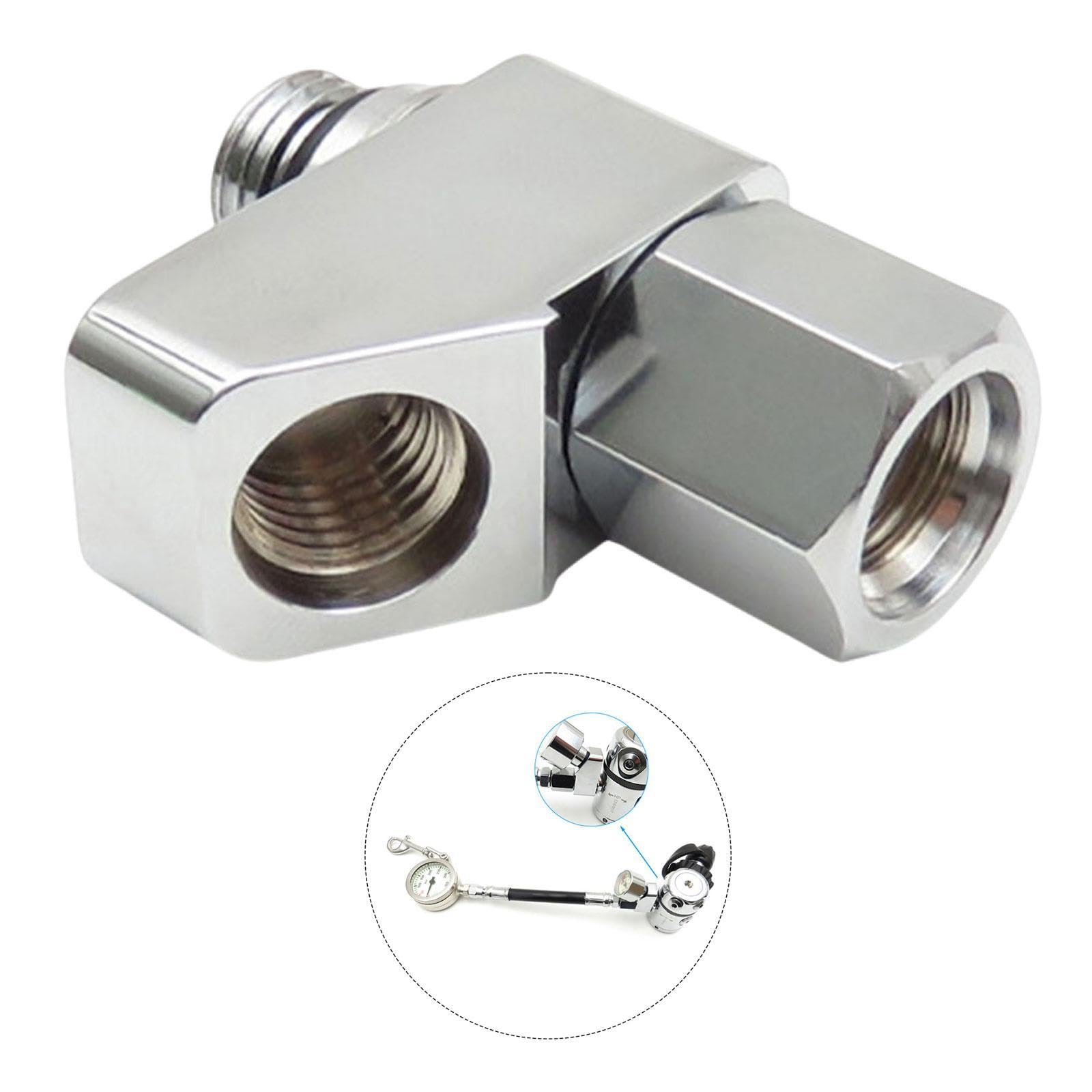 Hochdruck Tauchverteiler, Drehbarer Adapter, Flexibles 360° Zubehör für Tauchausrüstung