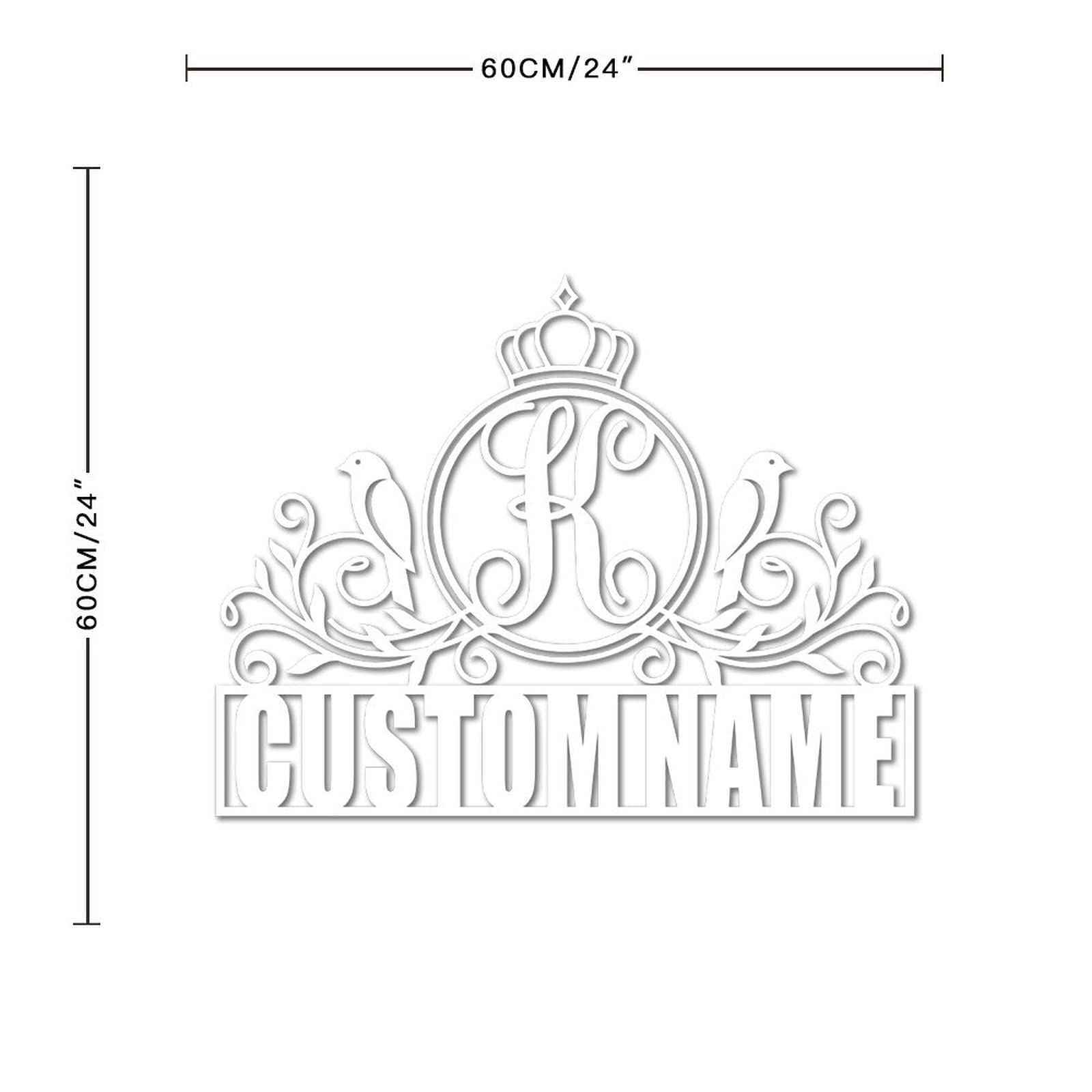 Letrero de letra dividida con monograma, letrero de nombre K personalizado, letrero de metal para el hogar, galería, decoración de pared, apellido familiar, letrero de metal, regalo de boda, letrero