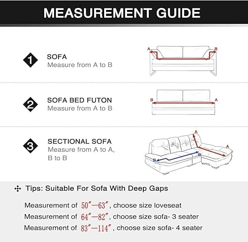 Miniatura 5 de AURLOE Funda de sofá estampada, Juego de funda elástica para sillón, funda de sofá biplaza con patrones para sillón con cojines de 2 plazas, sofá