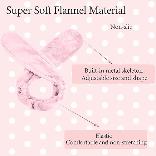 Miniatura 3 de Diadema de varilla rizadora sin calor, 40 pulgadas de largo, sin calor, rizadores de pelo suaves para dormir (rosa)