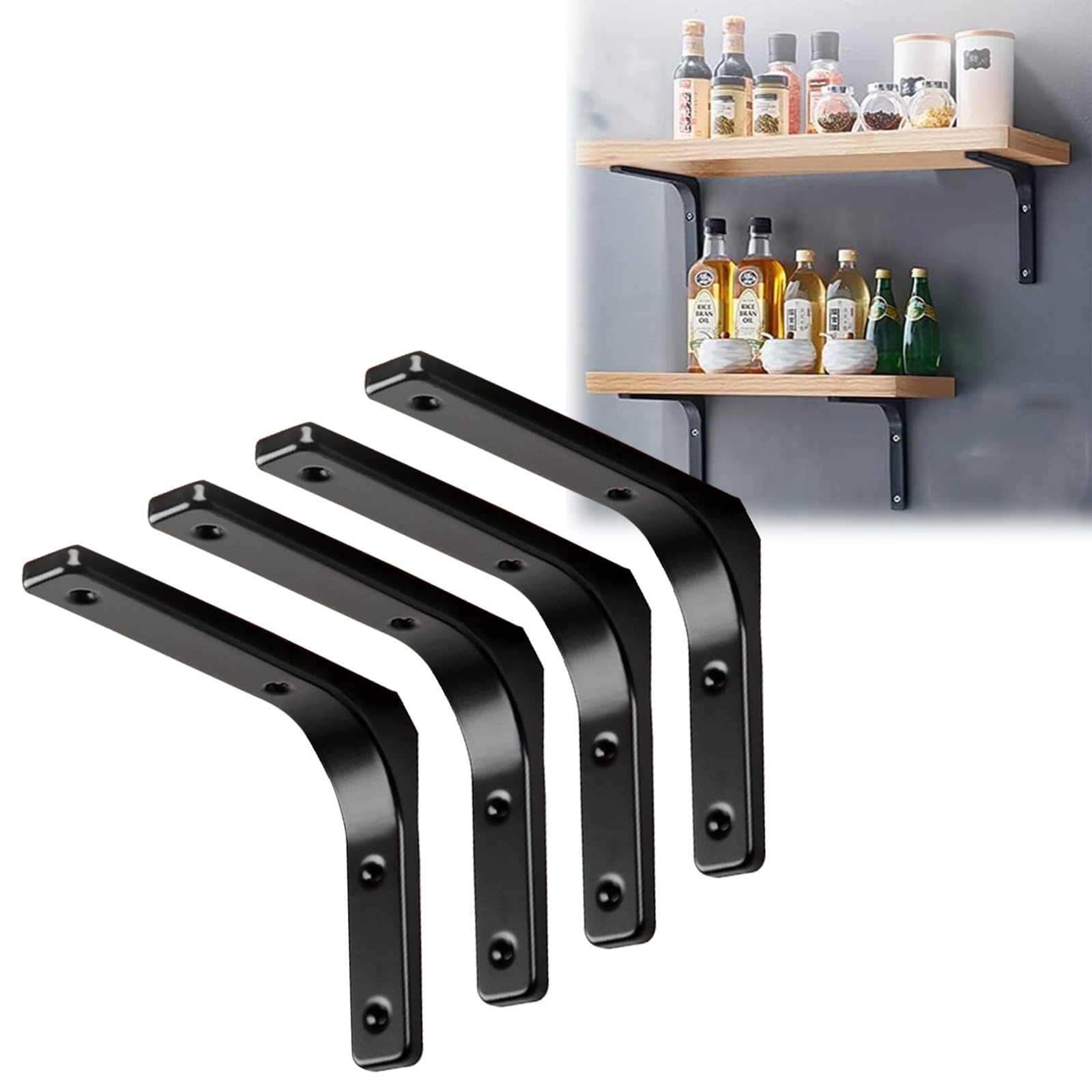Amazon | 棚受け金具 キッチン用棚受け 金物 L字型 ブラケット 棚支え