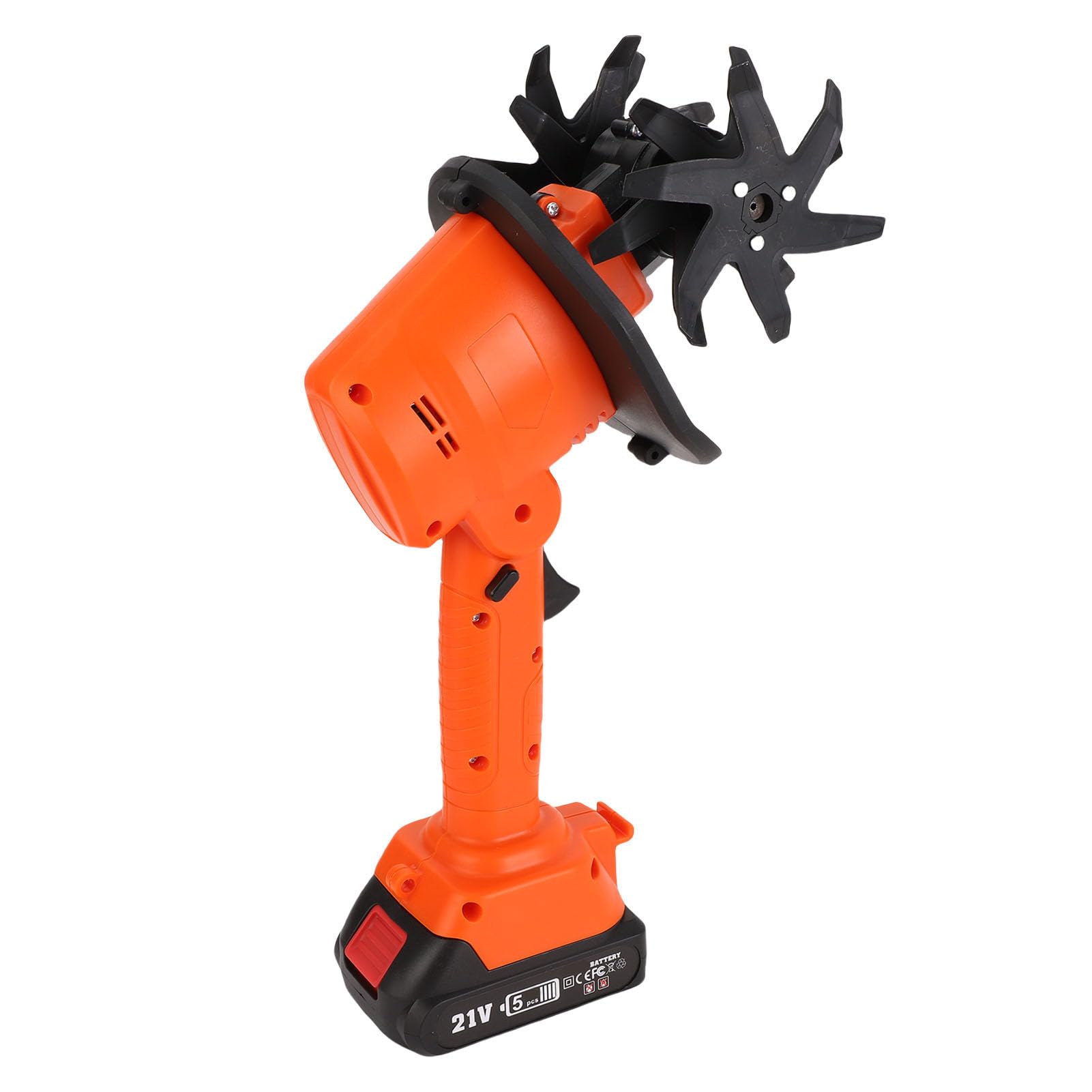 SEAFRONT Coltivatore a Batteria 21V con Batterie 2x1500mAh e Protezioni di Sicurezza per la Preparazione del Terreno da Giardino (Spina europea)