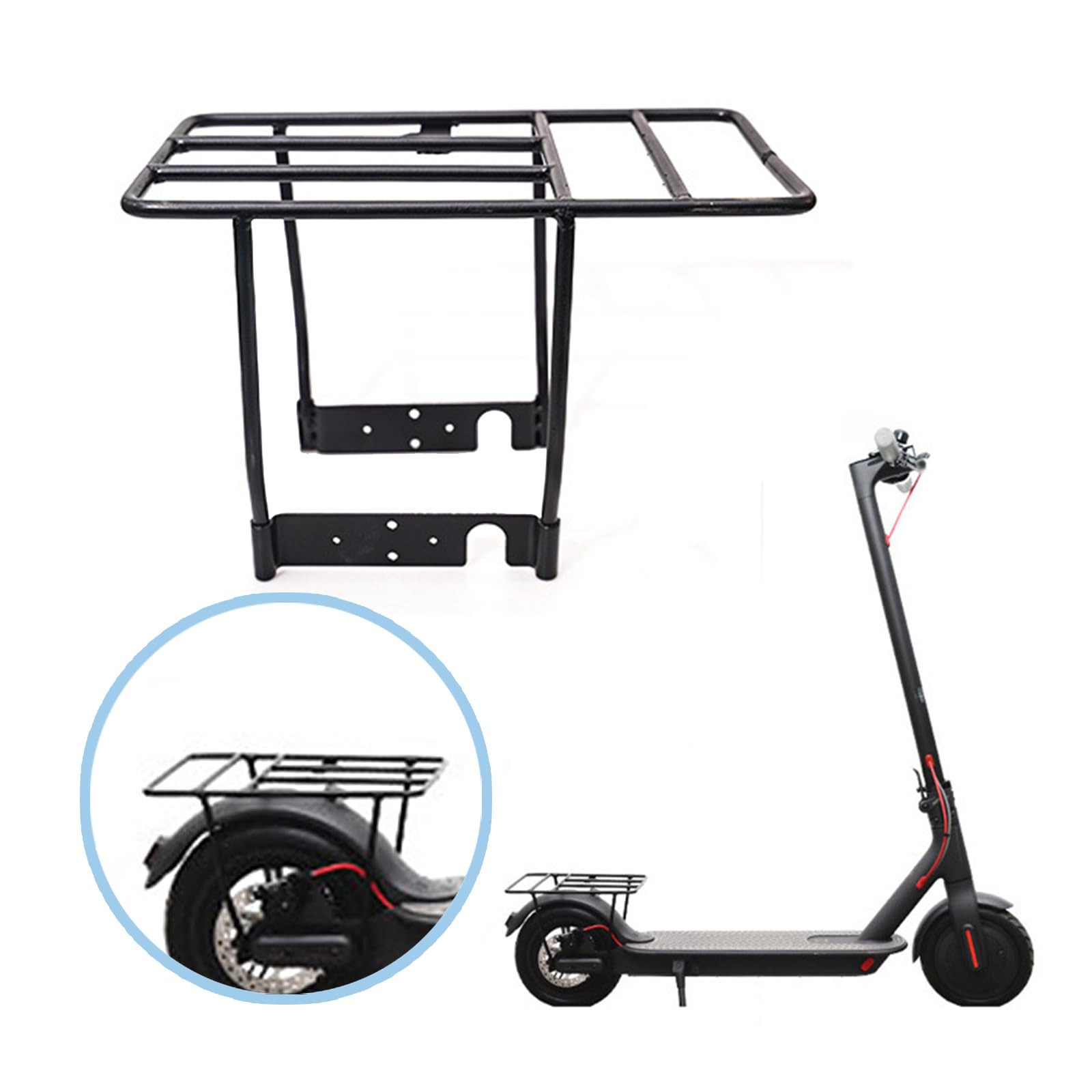 Portapacchi posteriore per scooter elettrico, ruota posteriore spessa, scaffale di carico di ricambio per portapacchi posteriore durevole