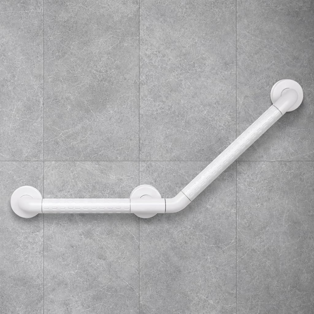 Barre d'appui WC, Poignée de Douche 45 x 45 cm, Poignée de Baignoire en Acier Inoxydable Antidérapante - Pour Salle de Bain, Douche, WC