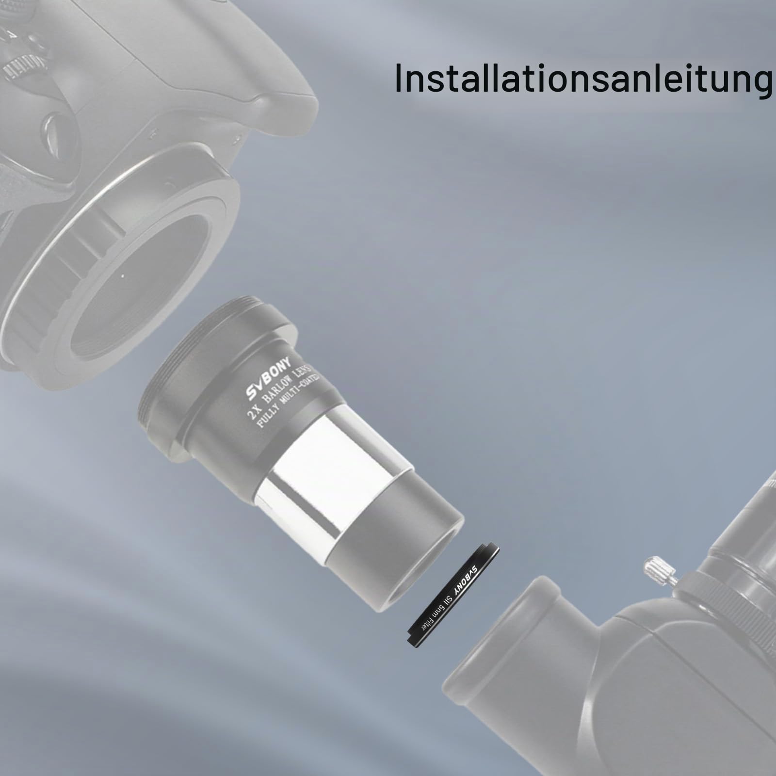 Svbony SV227 2" Teleskopfilter, SII-CCD 5nm Schmalband Deep Sky Filter, Lichtverschmutzungsfilter Blockiert IR für die Astrofotografie zur Deep Sky Beobachtung