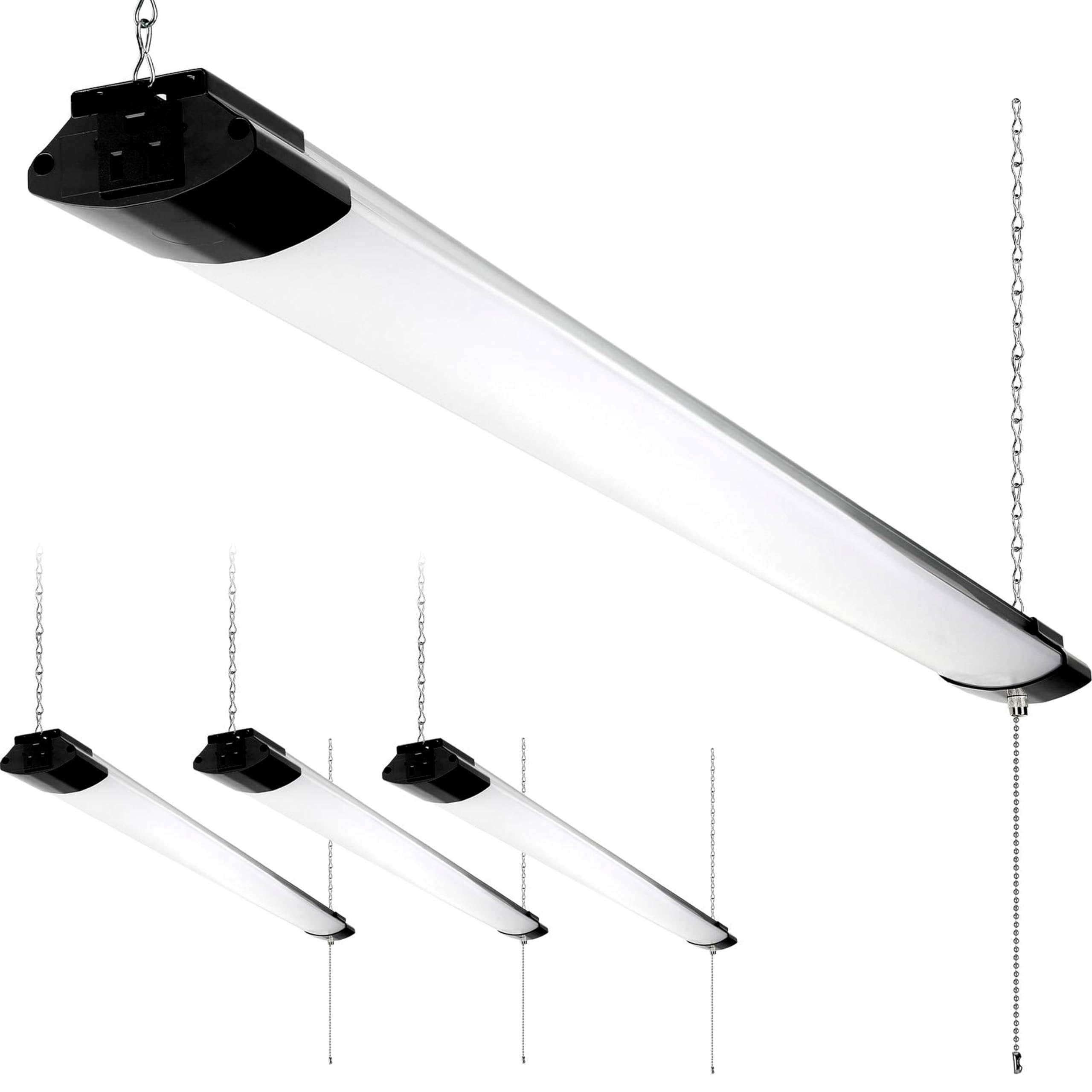 Paby 4FT LED Shop Light, Premium Aluminum Housing, Linkable, 84W 4000K 10000LM for Workshop Basement Garage Warehouses, Hanging or FlushMount, Power