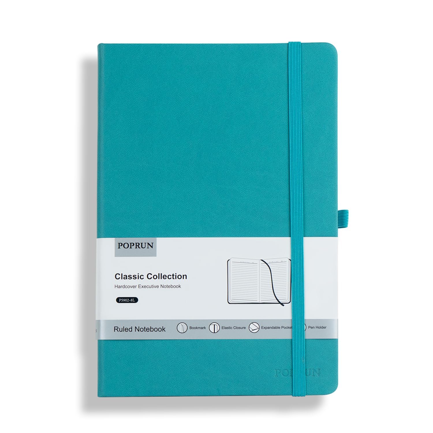 ONAVIA 8 Pack Lined Journal Notebooks For Work, Travel, College, (A5 Size 100 GSM Thick Paper) - Classic Ruled Journal Notebook, Hardcover Notepad For