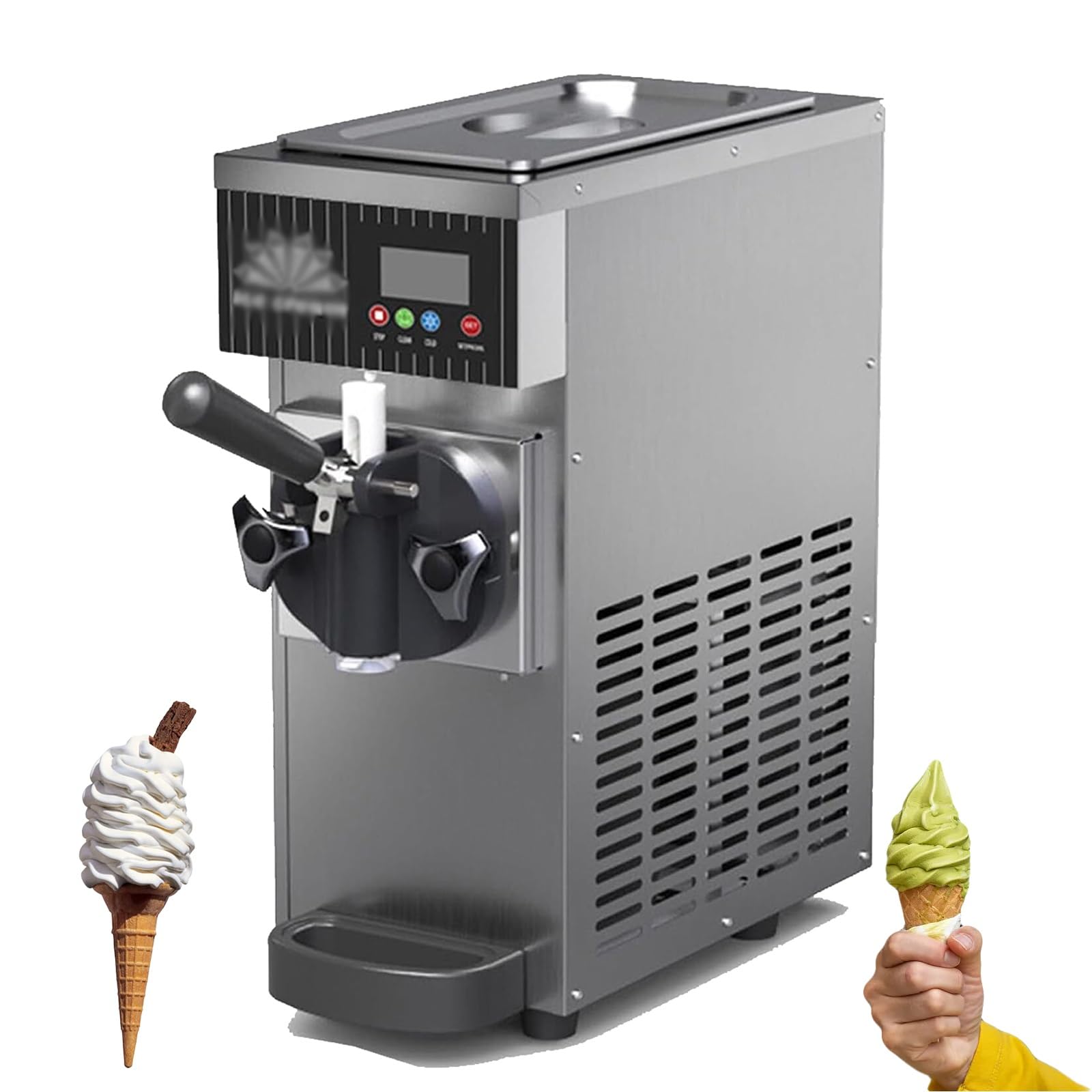 Amazon | 業務用ソフトクリームマシン、450W シングルフレーバーアイス