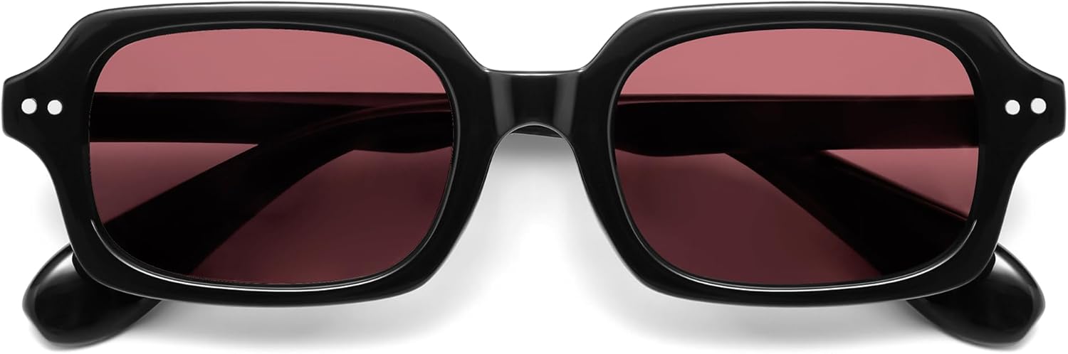 VANLINKER Retro Small Square Sunglasses for Men Women Trendy 90s Rectangle Shades VL9879 - Image 3