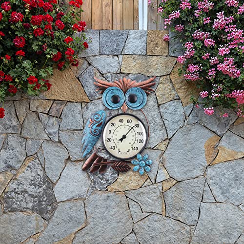 Mumtop Outdoor Thermometer - 42 Inch Metal Owl Garden Stake Outside Thermometer For Patio, Yard And Garden #TOP5