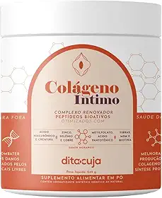 Dita Cuja Colágeno Íntimo, Suplemento em Pó com Creatina, Ácido Hialurônico e MSM, 20 Doses, para Saúde Íntima