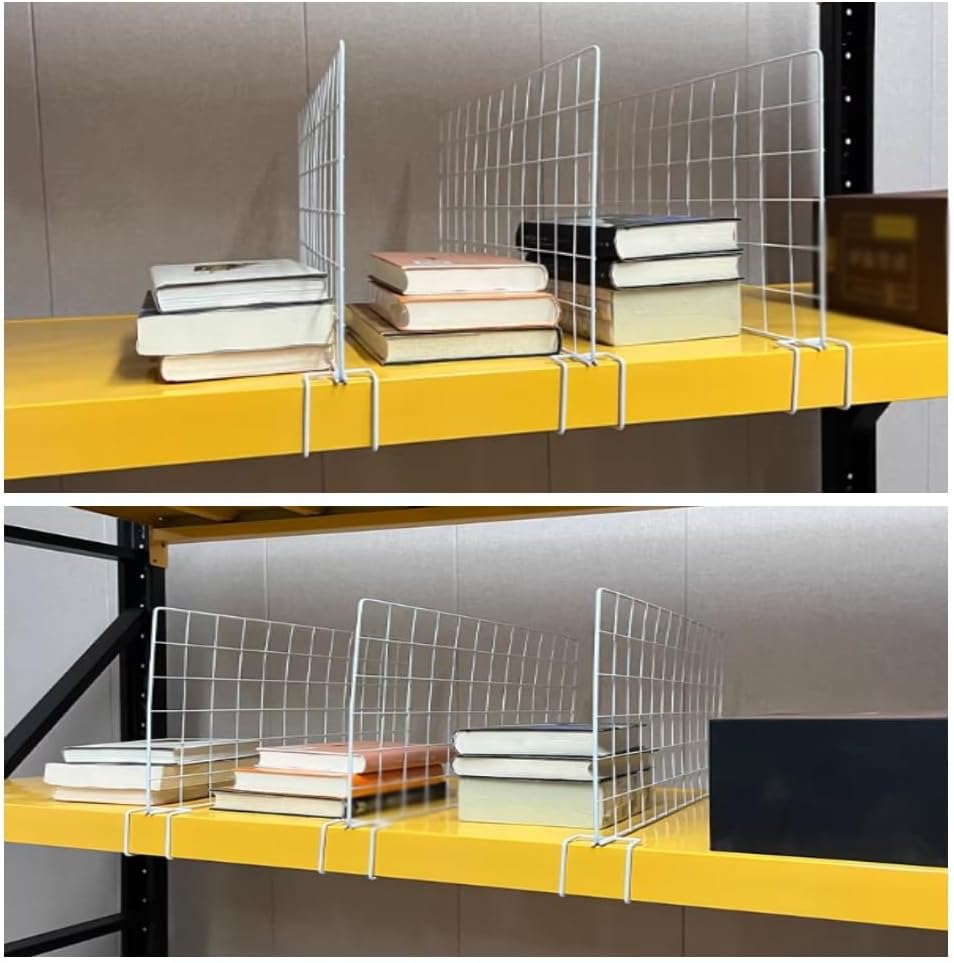 Shelf Dividers Set of 10 - Adjuble Shelf Separators for Markets, Clothing Rac, and Warehouse nizat - Easy Inll 40x30x6.3cm, Ideal for Product Classificat