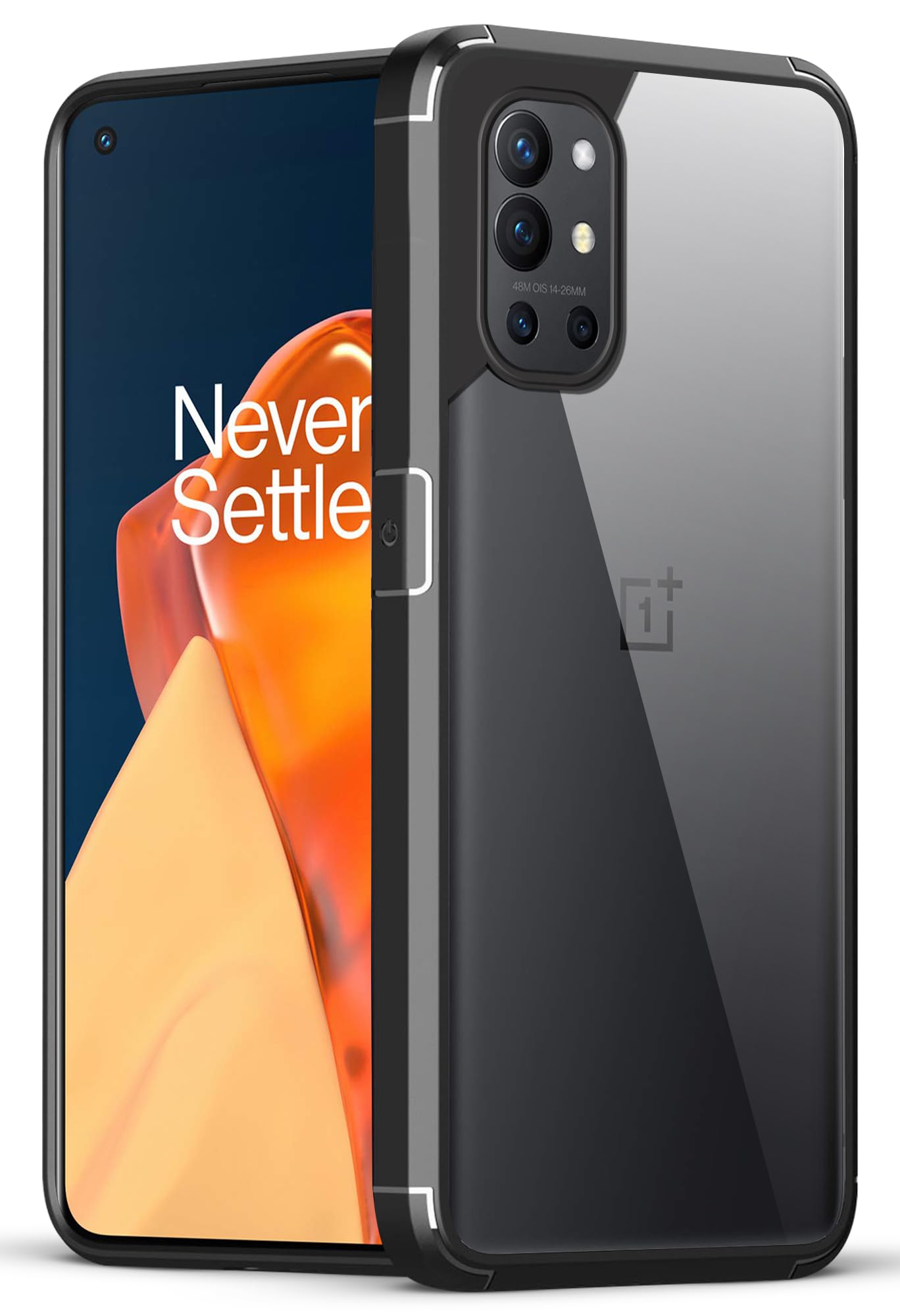 Mr. Case Transparent case with Silicone Frame Back Cover for OnePlus 9R 5G | Shockproof Transparent Hard Back Shockproof Bumper - Transparent (Black Border) (B0CZHS7JP5) Amazon Price History, Amazon Price Tracker