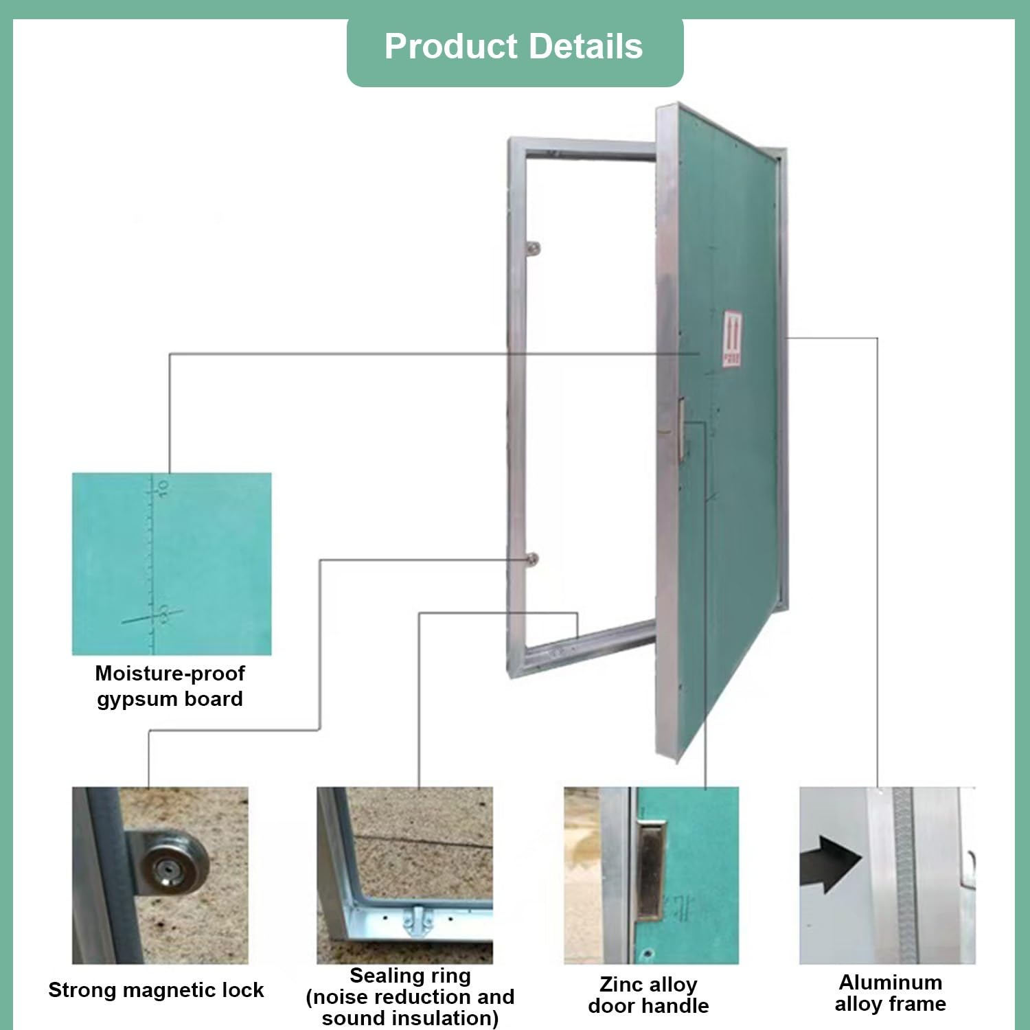 Panel de acceso grande para paneles de yeso, puerta de montaje empotrado de 36 x 36 pulgadas para facilitar inspecciones eléctricas y de fontanería, escotilla de servicio duradera, ideal para