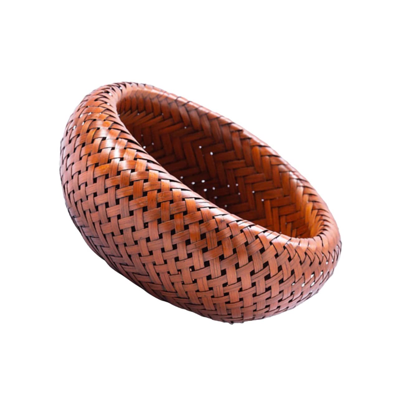 HOLIDYOYO Retro Bamboo Storage Basket Large Wicker Laundry Bin Lid Multifunctional Home Decor