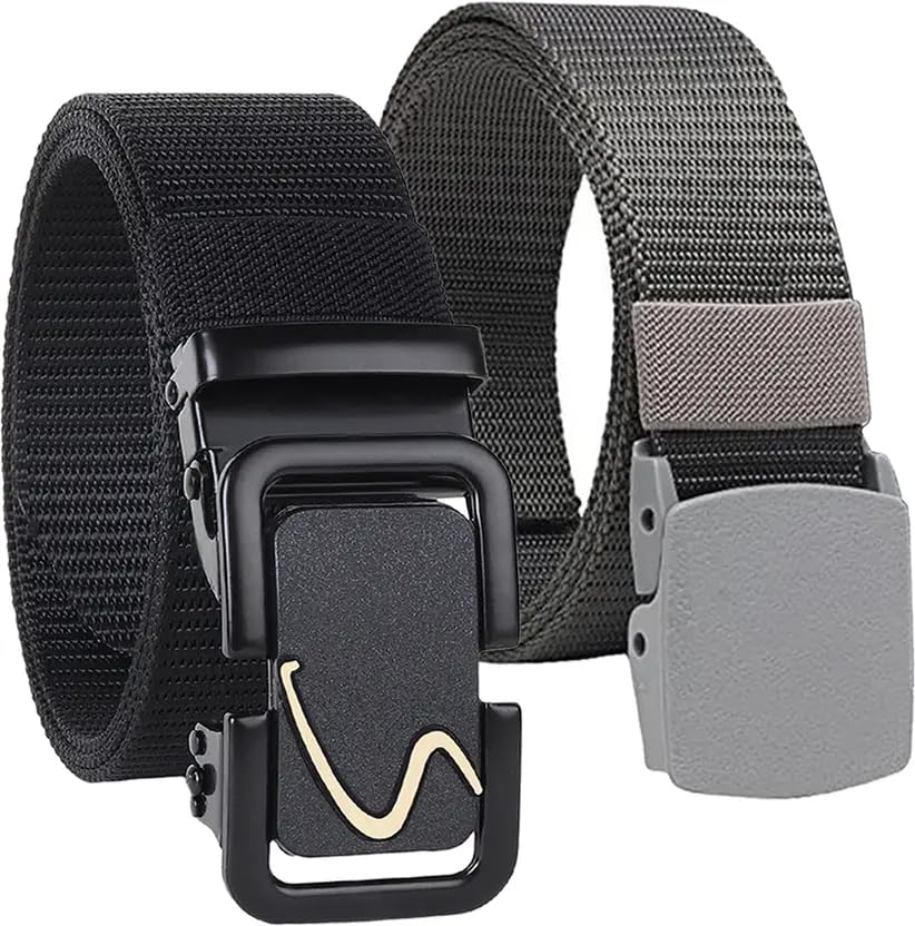 TPM Military Grade Tactical Belt, Nylon Web, Black, Heavy Duty Quick Release Buckle, Adjustable Length
