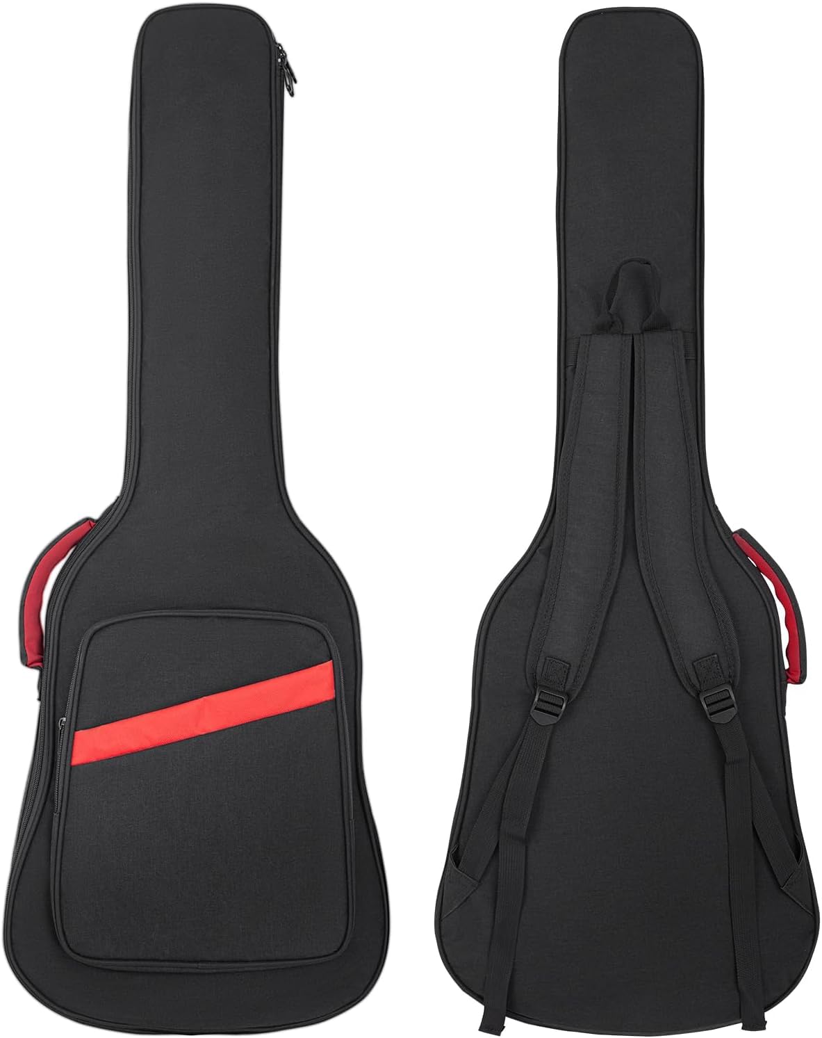 GLOW WINGS Electric Guitar Bag 7mm Padding Electric Guitar Case, 39 Inch Electric Guitar Gig Bag Backpack with Neck Strap and Pockets, Black-picture-22
