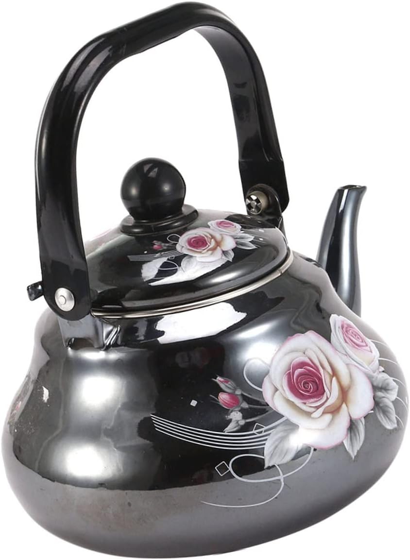 BESTonZON Enamel Kettle Camping Plate Set Ceramic Teapot