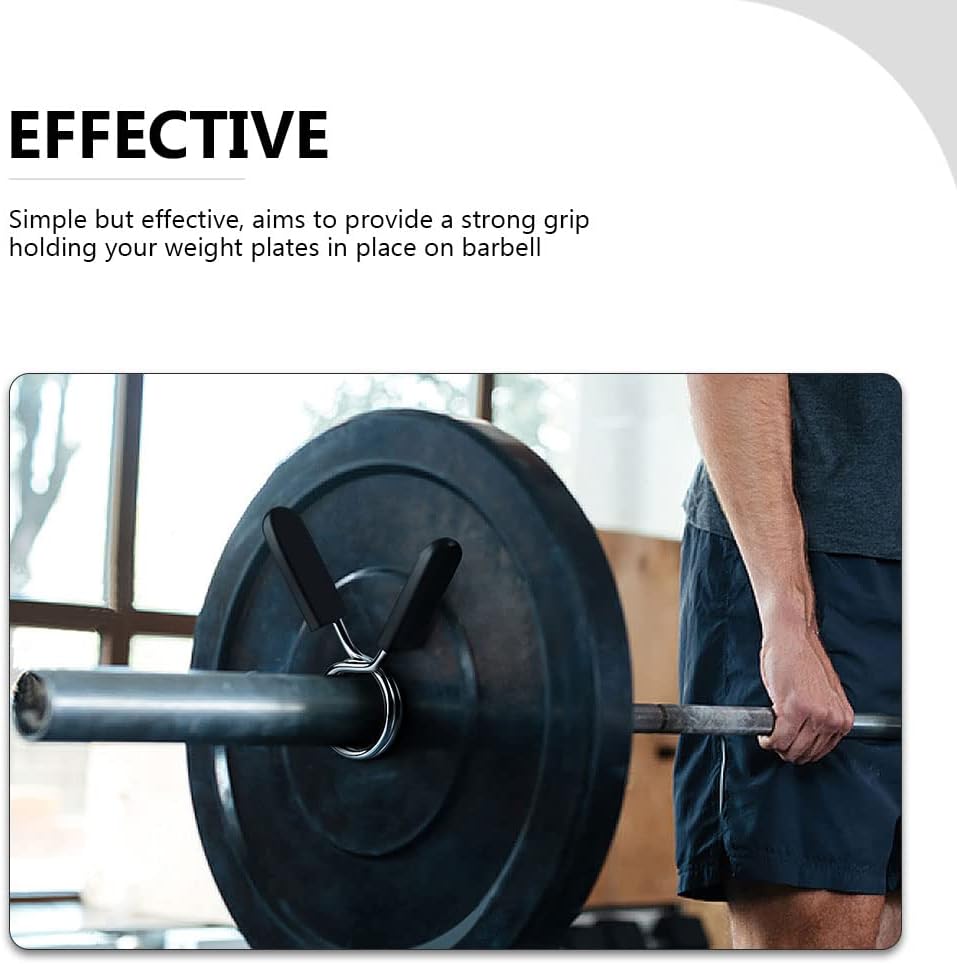 PartyKindom 4pcs Barbell Clamps Spring Clip Collars Exercise Dumbbell Collars for Gym Fitness Training : Sports & Outdoors