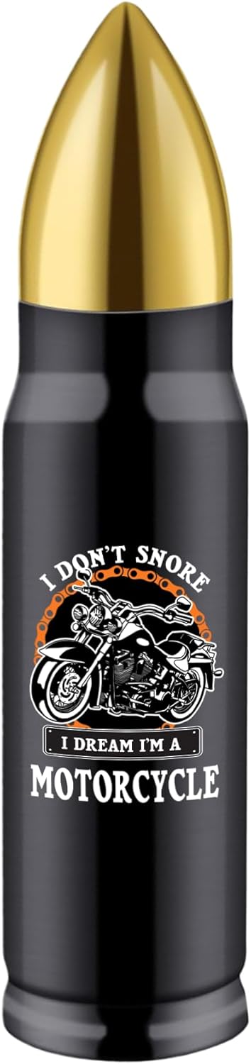 Panvola I Don't Snore I Dream I'm A Motorcycle Bullet Tumbler Snorers Motorcyclist Gift Biker Rider For Dad Husband Boyfriend Uncle Brother Stainless Steel Tumbler 17 oz Black - Image 9