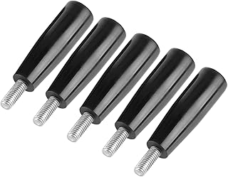 Agatige 5PCS Milling Machine Handle, M8x63mm Revolving Handwheel Machine Handle Bakelite Handle Black Thread Milling Handle for Milling Machine, Lathe, Grinding Machine, 3.1x2.0x0.8inch