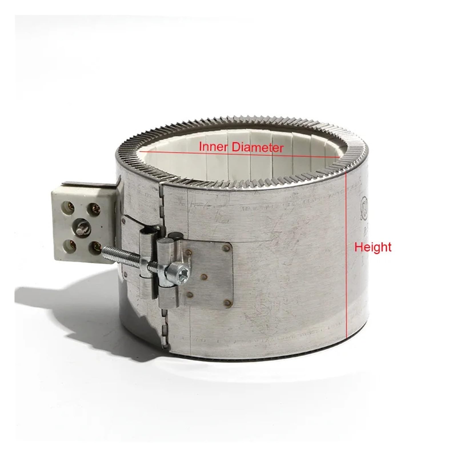 110 V/220 V/380 V Ceramiczne grzejniki taśmowe Element grzejny 120x50/60/80/90/100mm(B-110V-950W120x50mm(IDxH))